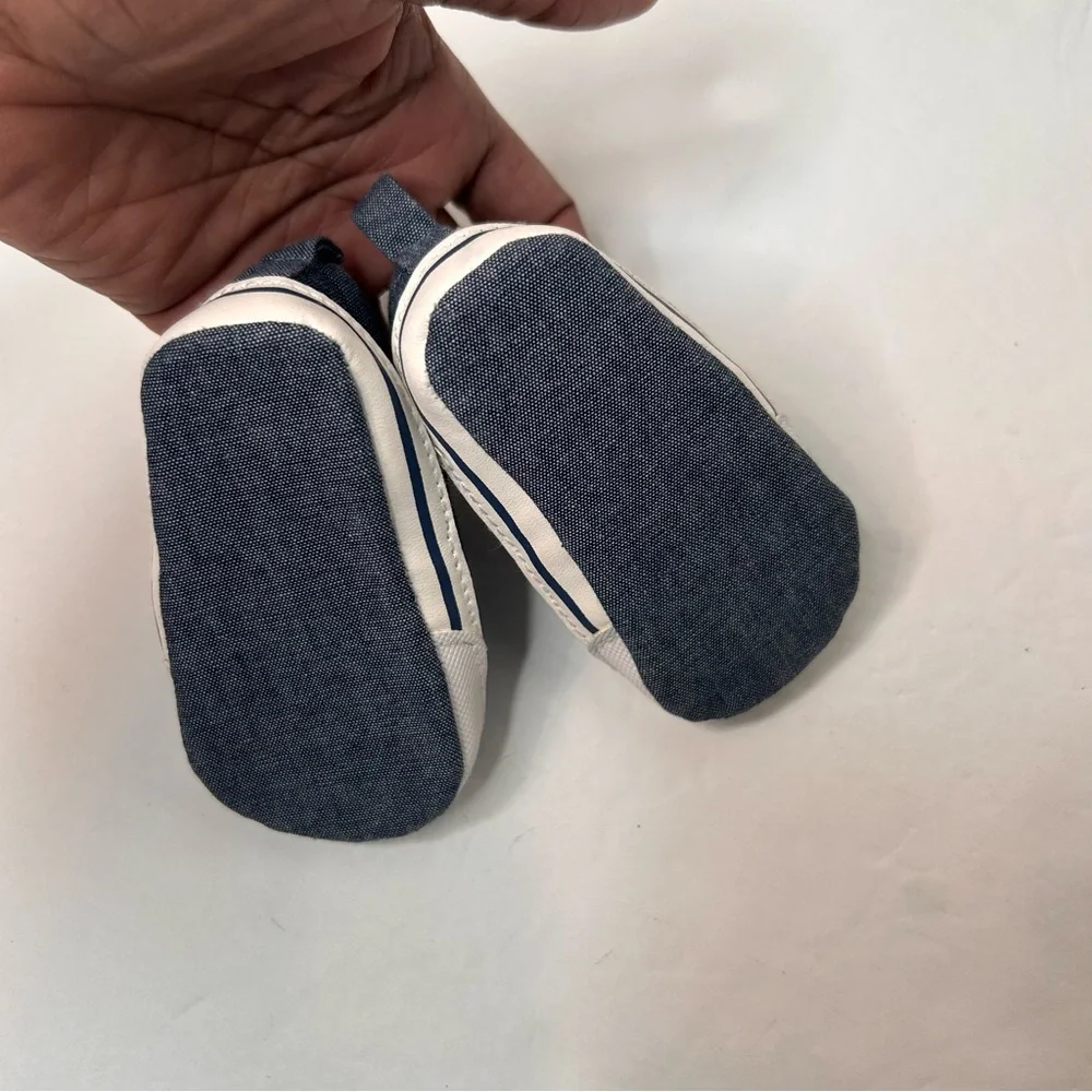 Rising Star Gray Baby Walker Slip-On Shoes Size 3-6 Months